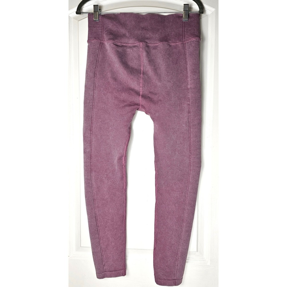 Harmony Balance Women Mineral‎ Wash Ribbed Moto Seamless Leggings Small Petite - Picture 3 of 5
